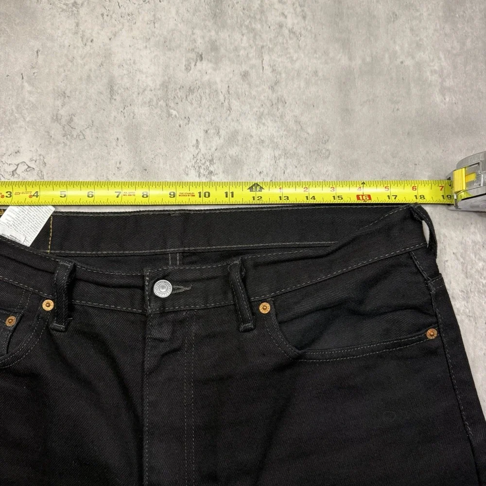 Levi's 550 Jeans Mens 36x32 Relaxed Fit Black Denim Tapered Leg Cotton USA Work
